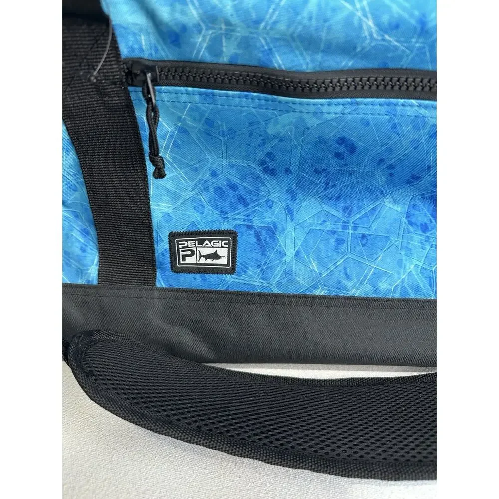 Pelagic Heavy Duty Aqua Blue 50L Duffle Bag Hole